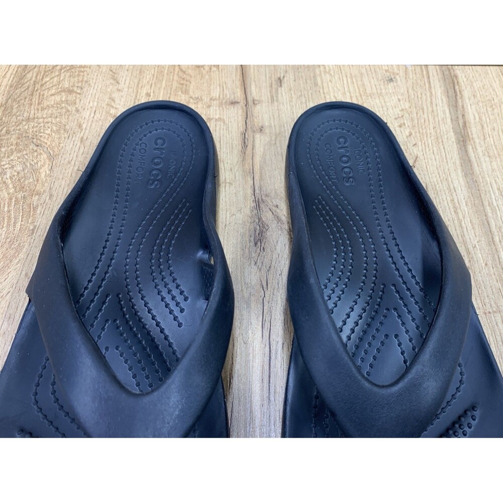 Crocs Women's Kadee II Flip Flop Sandal Thong Toe Black Size 10 - Picture 8 of 13